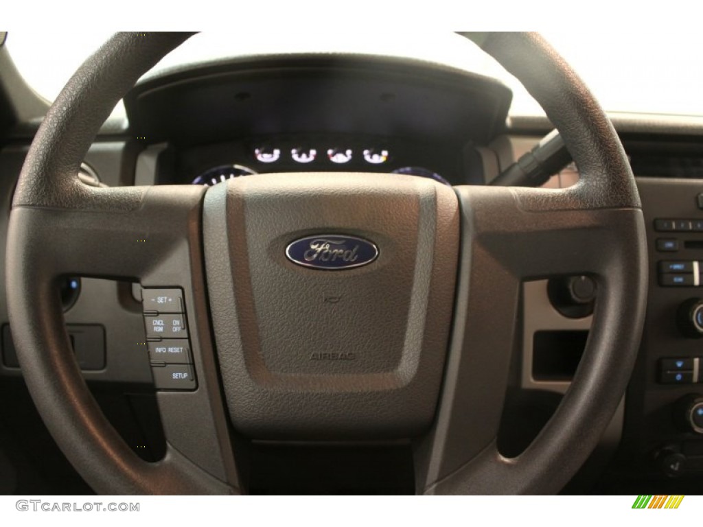 2012 Ford F150 XLT SuperCrew 4x4 Steel Gray Steering Wheel Photo #75463379