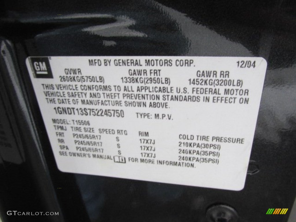 2005 TrailBlazer LT 4x4 - Emerald Jewel Green Metallic / Light Gray photo #24