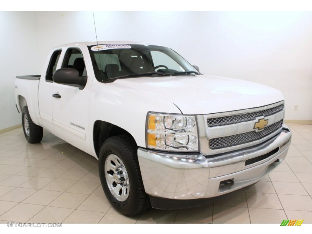 Summit White 2012 Chevrolet Silverado 1500 LT Extended Cab 4x4 Exterior Photo #75463577