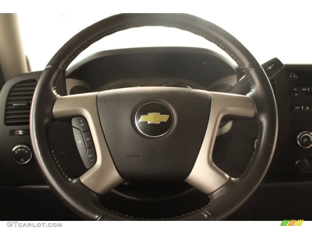 2012 Chevrolet Silverado 1500 LT Extended Cab 4x4 Ebony Steering Wheel Photo #75463666