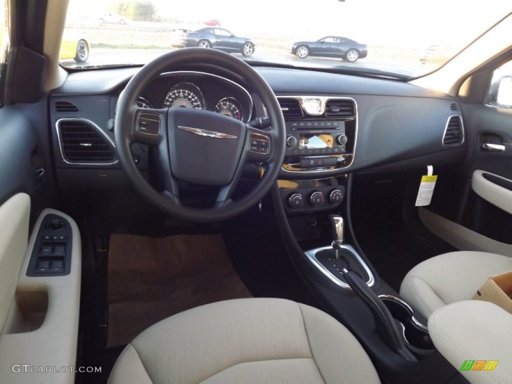 2013 Chrysler 200 LX Sedan Black/Light Frost Beige Dashboard Photo #75464779