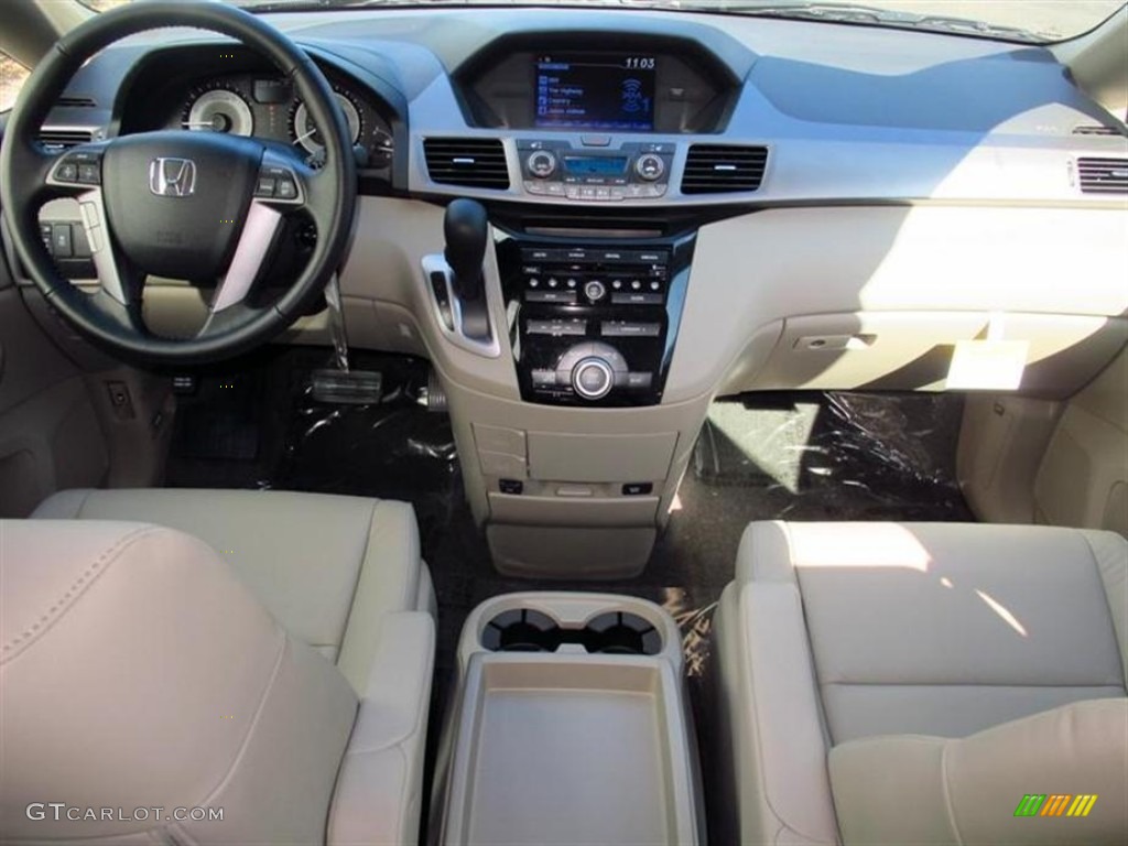 2013 Honda Odyssey EX-L Beige Dashboard Photo #75465839