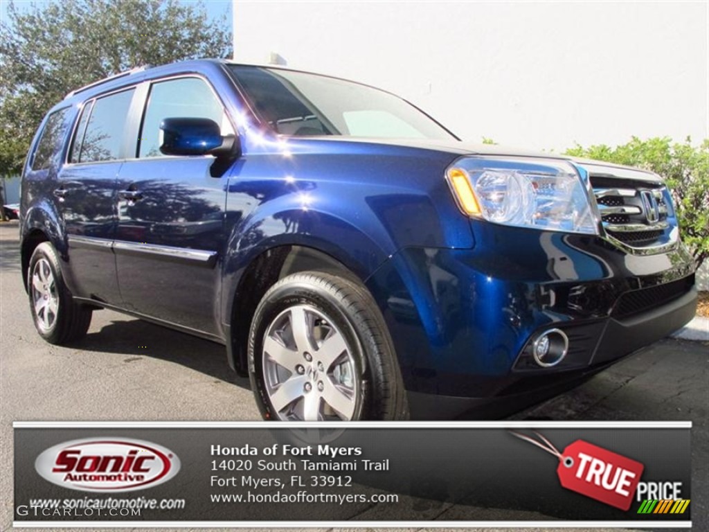 2013 Pilot Touring 4WD - Obsidian Blue Pearl / Gray photo #1