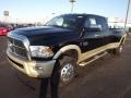 2012 Black Dodge Ram 3500 HD Laramie Longhorn Crew Cab 4x4 Dually  photo #1