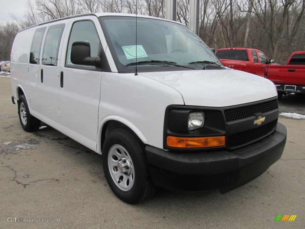 Summit White 2013 Chevrolet Express 1500 AWD Cargo Van Exterior Photo #75467157