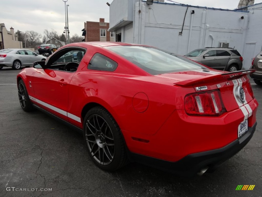 2011 Mustang Shelby GT500 SVT Performance Package Coupe - Race Red / Charcoal Black/White photo #9