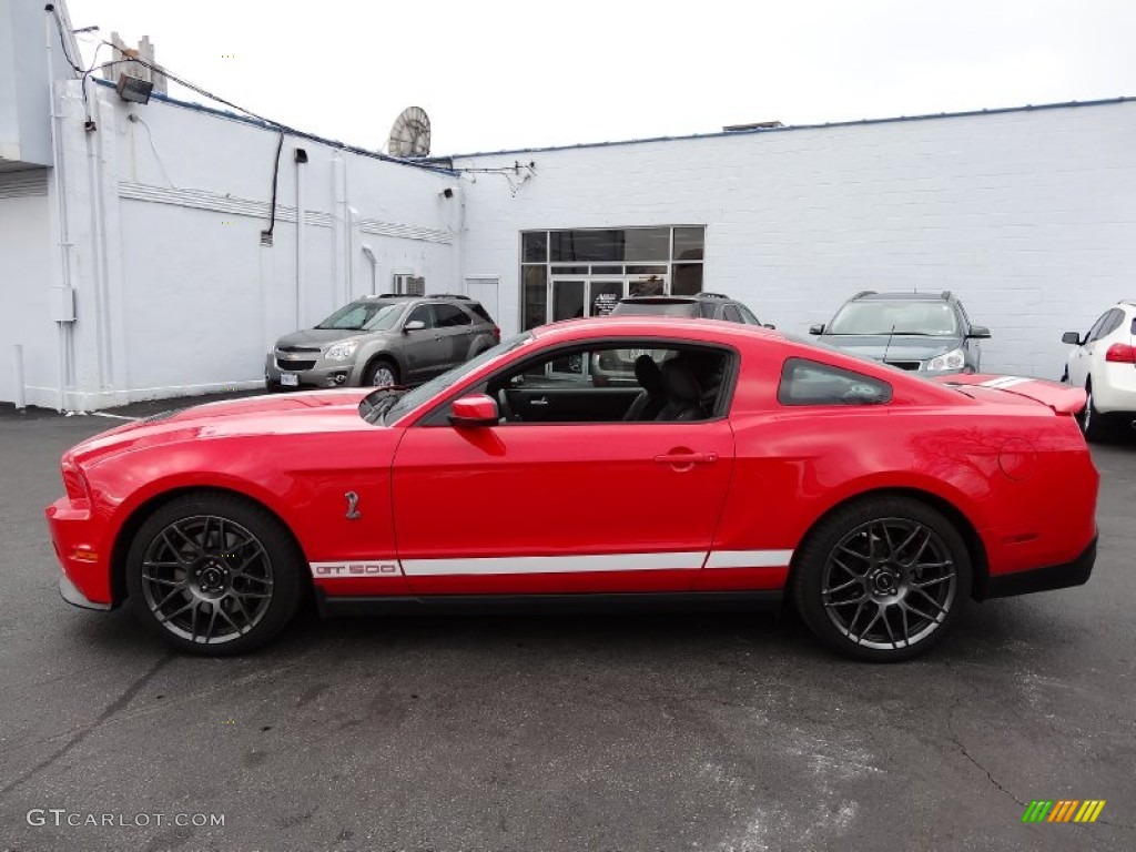 2011 Mustang Shelby GT500 SVT Performance Package Coupe - Race Red / Charcoal Black/White photo #10