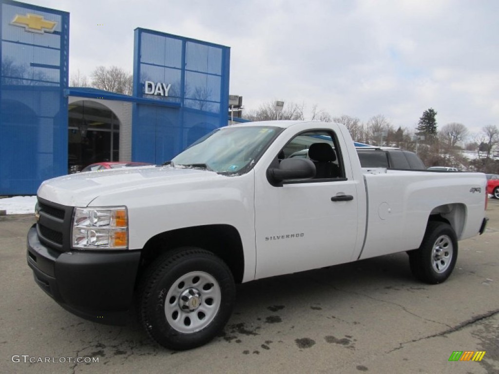 2013 Silverado 1500 Work Truck Regular Cab 4x4 - Summit White / Dark Titanium photo #1