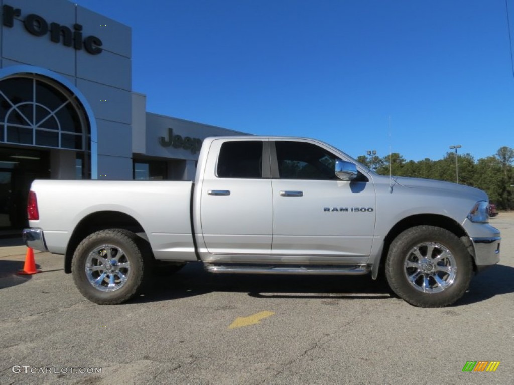 2011 Ram 1500 Big Horn Quad Cab 4x4 - Bright Silver Metallic / Dark Slate Gray/Medium Graystone photo #8