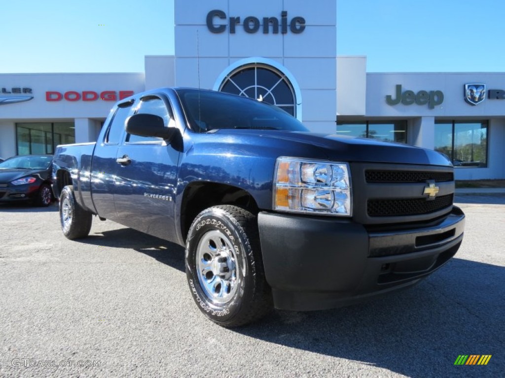 2009 Silverado 1500 Extended Cab - Imperial Blue Metallic / Dark Titanium photo #1