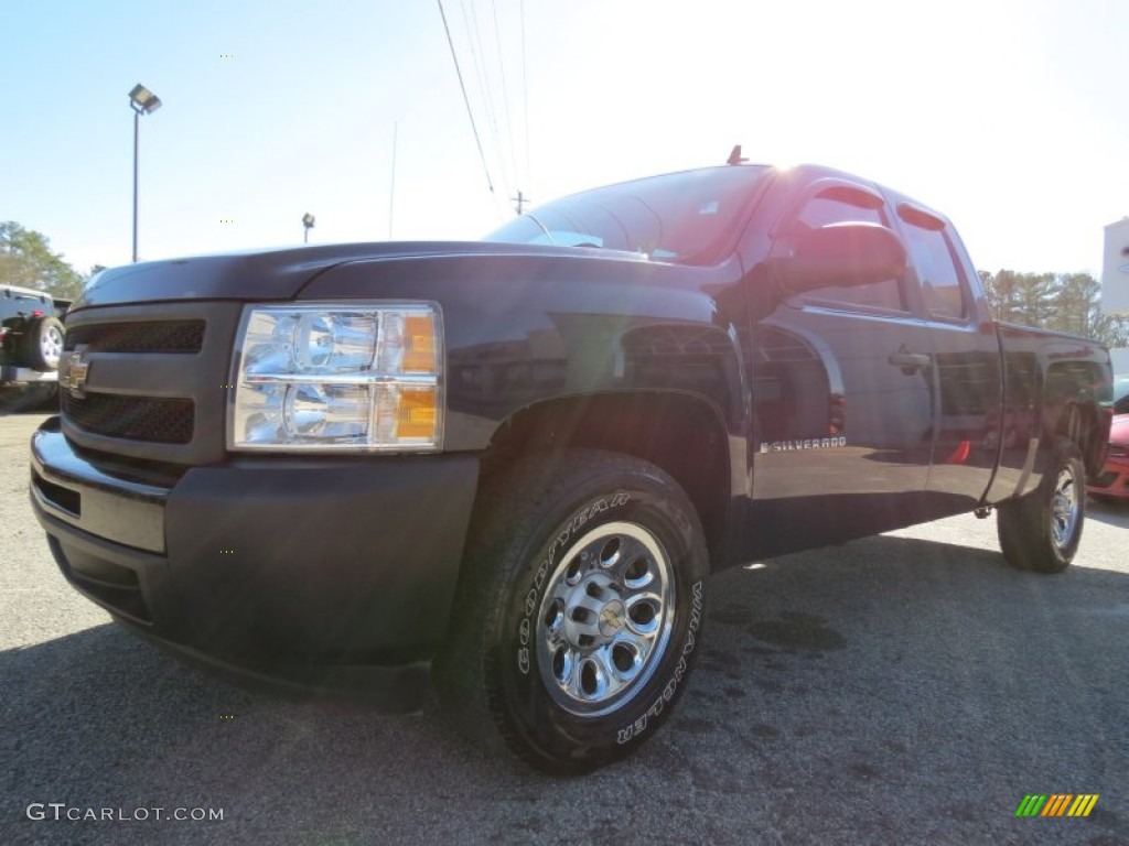 2009 Silverado 1500 Extended Cab - Imperial Blue Metallic / Dark Titanium photo #3