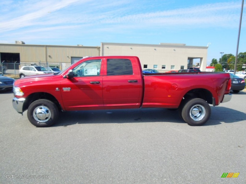 Deep Cherry Red Crystal Pearl 2012 Dodge Ram 3500 HD ST Crew Cab 4x4 Dually Exterior Photo #75473957