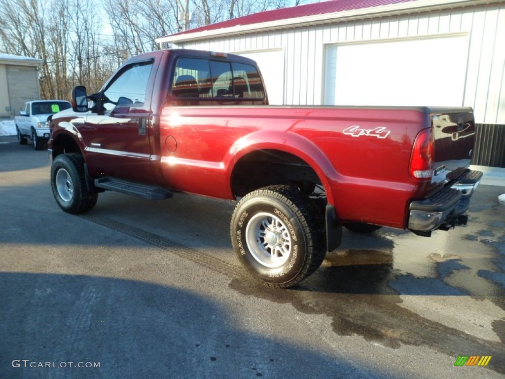 2006 F250 Super Duty XLT Regular Cab 4x4 - Dark Toreador Red Metallic / Medium Flint photo #5