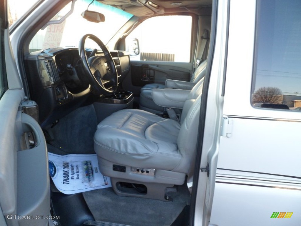 Medium Dark Pewter Interior 2003 Chevrolet Express 1500 AWD Passenger Conversion Van Photo #75476805