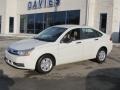 White Suede 2009 Ford Focus S Sedan
