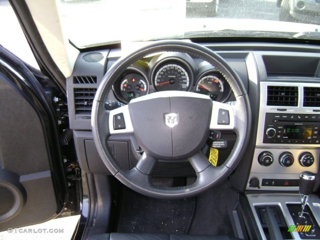 2011 Dodge Nitro Shock 4x4 Dark Slate Gray Steering Wheel Photo #75478832