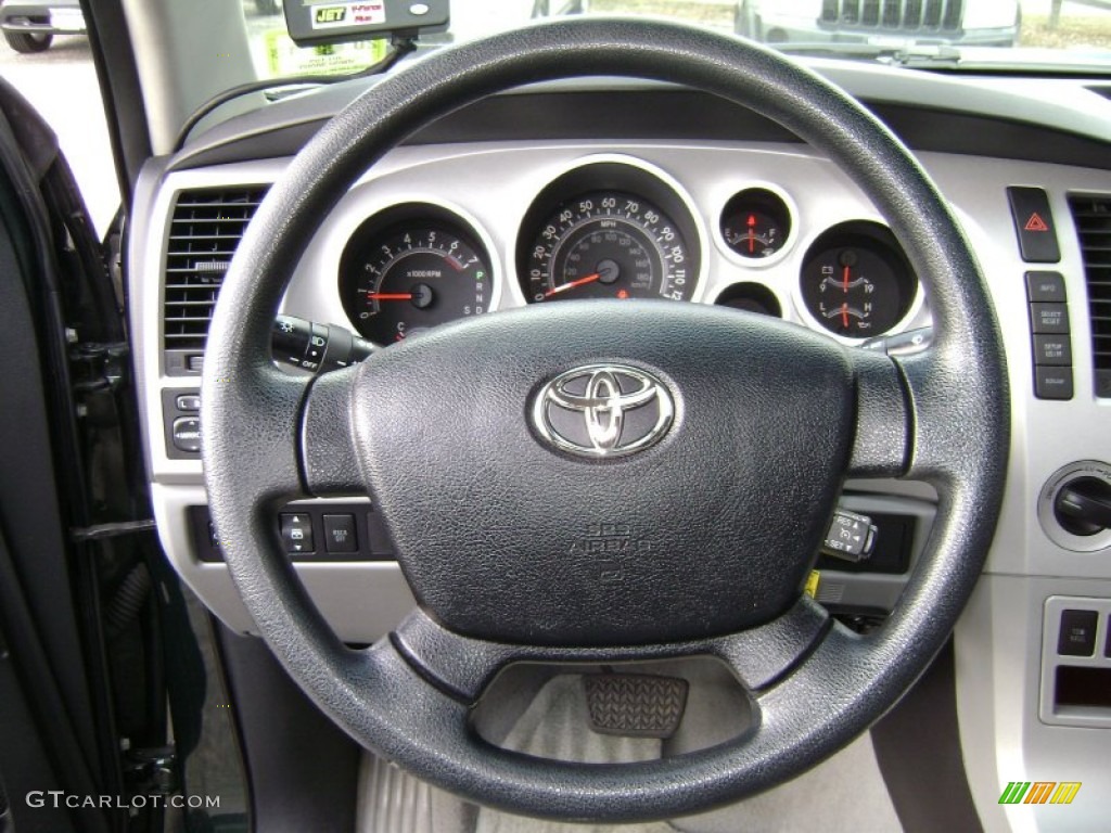 2007 Toyota Tundra SR5 CrewMax 4x4 Graphite Gray Steering Wheel Photo #75479192
