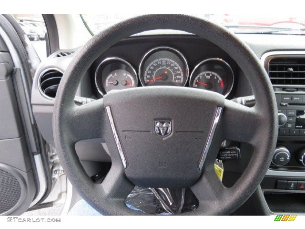 2011 Dodge Caliber Heat Dark Slate Gray Steering Wheel Photo #75481038