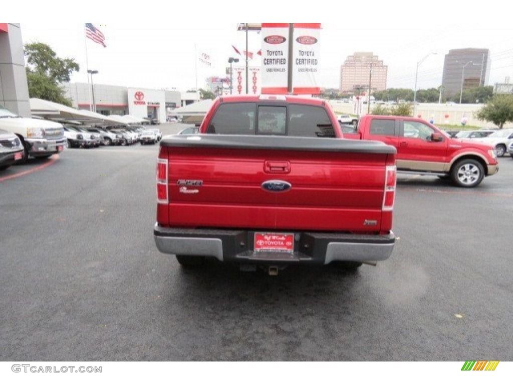2010 F150 Lariat SuperCrew - Red Candy Metallic / Black photo #6
