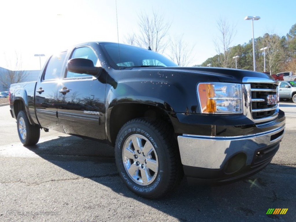 2013 Sierra 1500 SLT Crew Cab - Onyx Black / Ebony photo #1