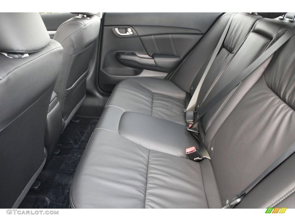Black Interior 2013 Honda Civic EX-L Sedan Photo #75485515