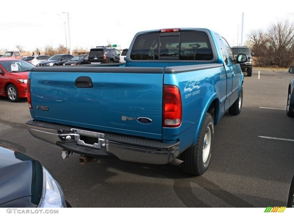 1998 F150 XLT SuperCab 4x4 - Teal Metallic / Medium Graphite photo #2