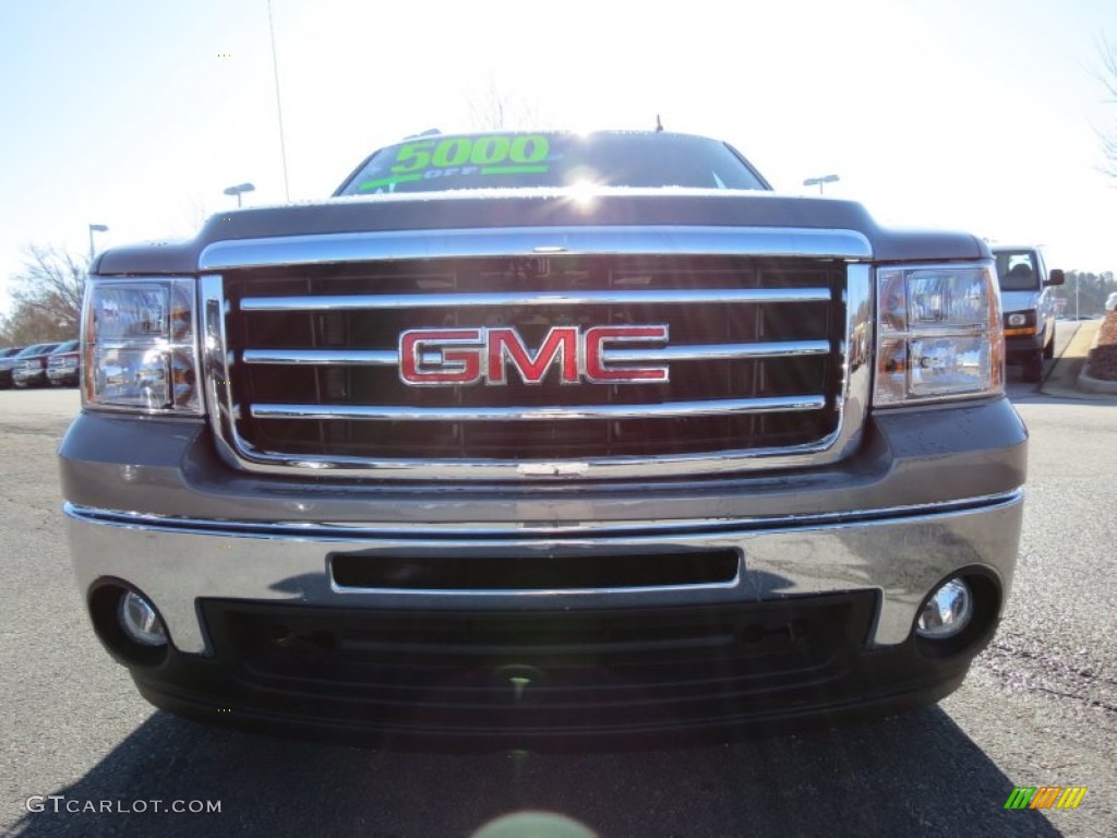 2013 Sierra 1500 SLE Crew Cab - Steel Gray Metallic / Ebony photo #2