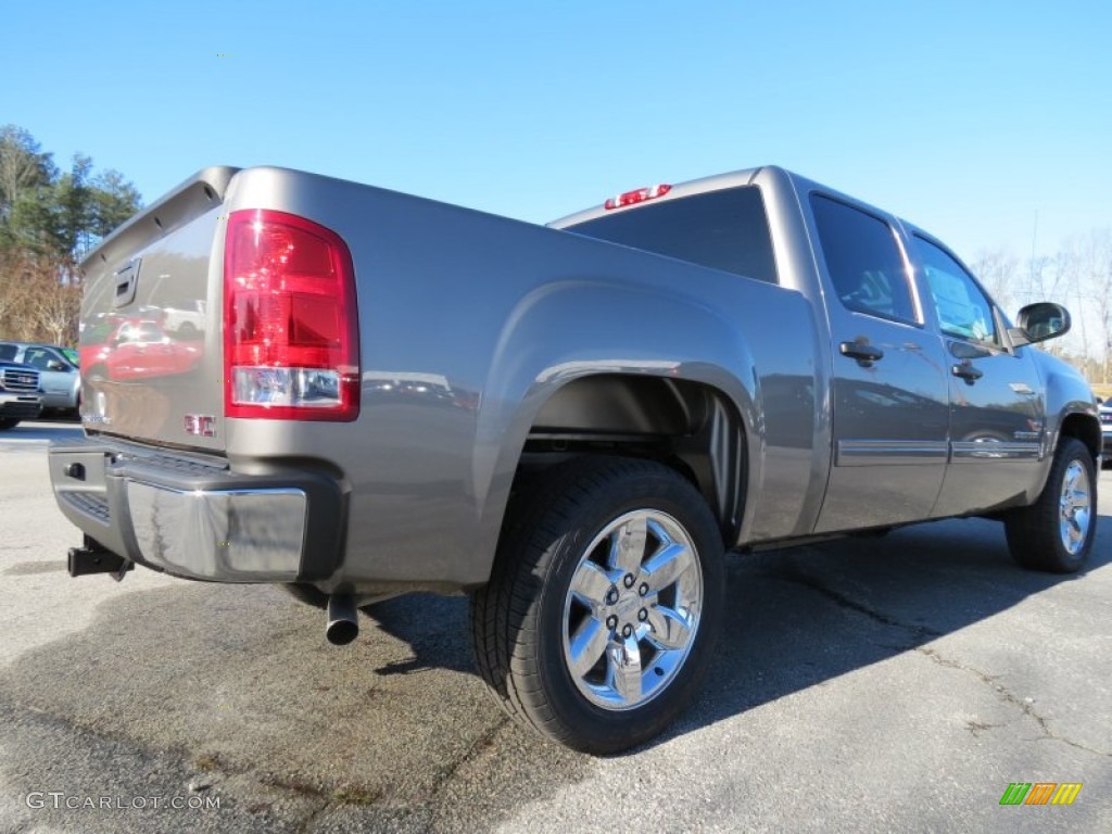 2013 Sierra 1500 SLE Crew Cab - Steel Gray Metallic / Ebony photo #7