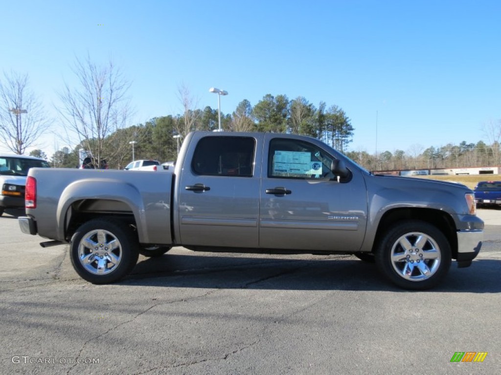 2013 Sierra 1500 SLE Crew Cab - Steel Gray Metallic / Ebony photo #8