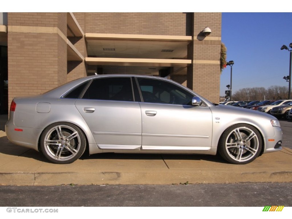 2007 S4 4.2 quattro Sedan - Bright Silver Metallic / Ebony/Silver photo #8