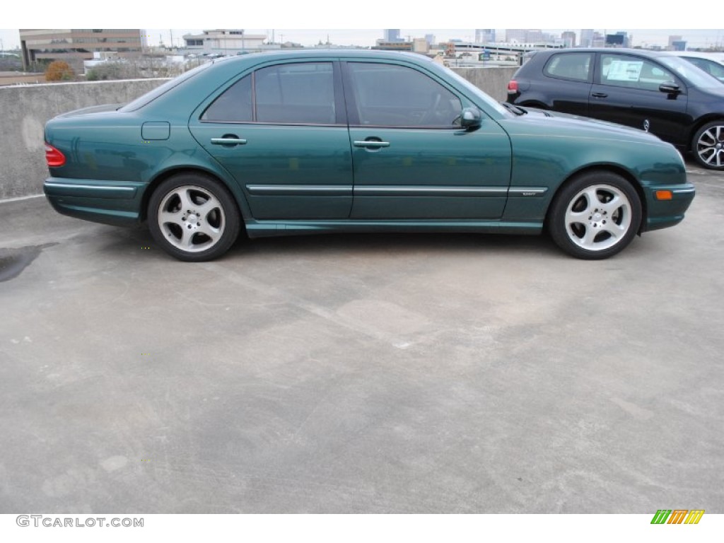 2001 E 430 Sedan - Aspen Green Metallic / Java photo #7