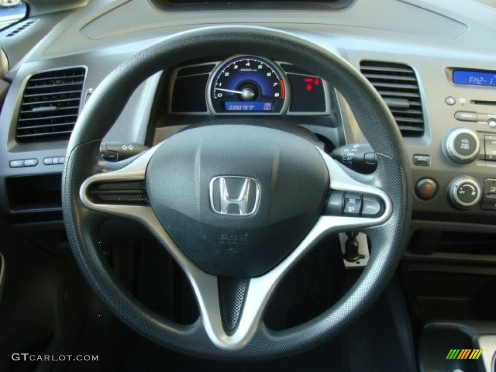 2010 Honda Civic LX Sedan Gray Steering Wheel Photo #75491318