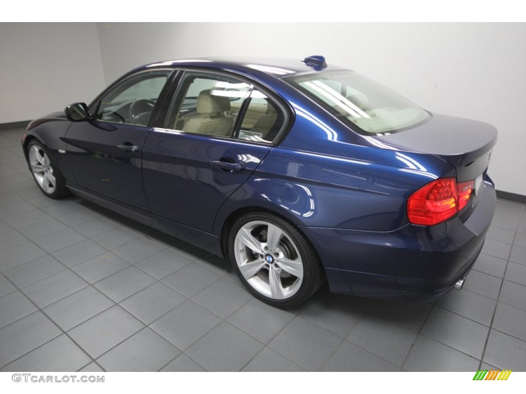 2011 3 Series 335i Sedan - Deep Sea Blue Metallic / Beige photo #5