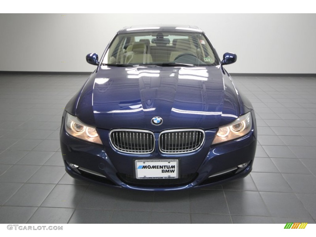 2011 3 Series 335i Sedan - Deep Sea Blue Metallic / Beige photo #6