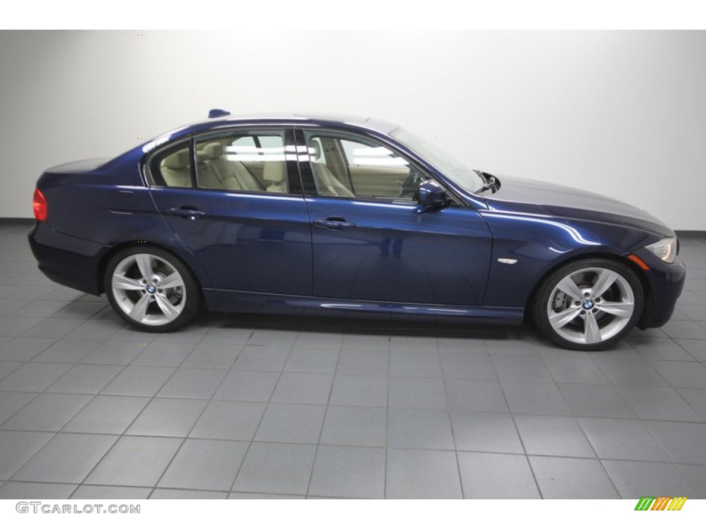 2011 3 Series 335i Sedan - Deep Sea Blue Metallic / Beige photo #7