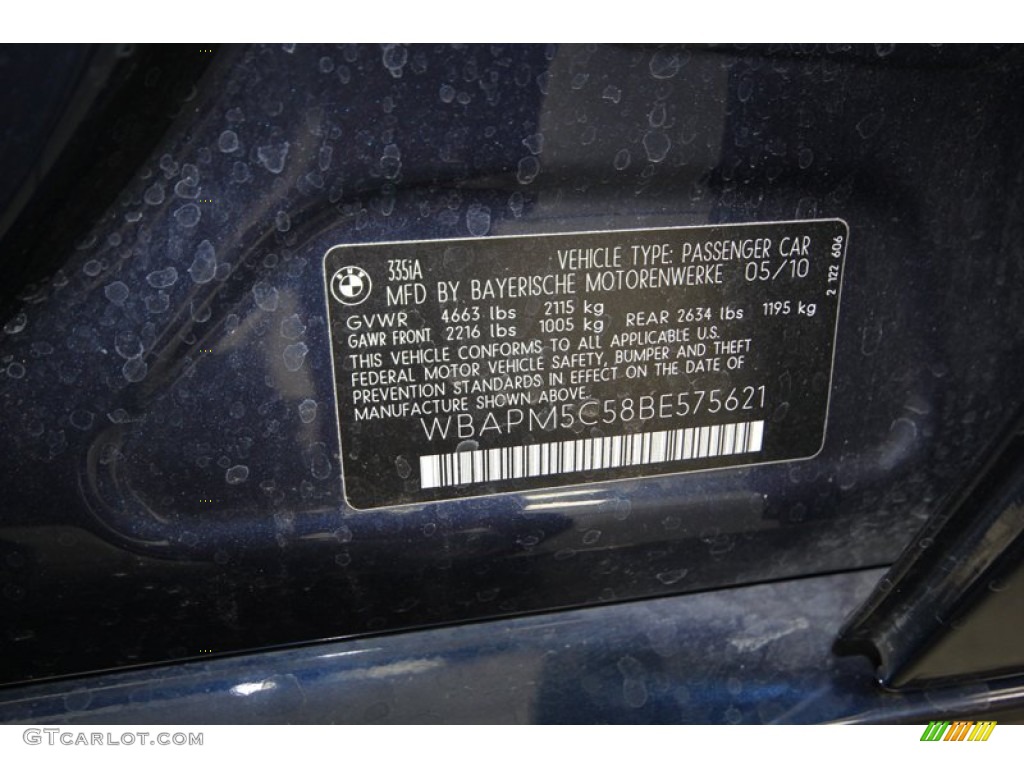 2011 3 Series 335i Sedan - Deep Sea Blue Metallic / Beige photo #10