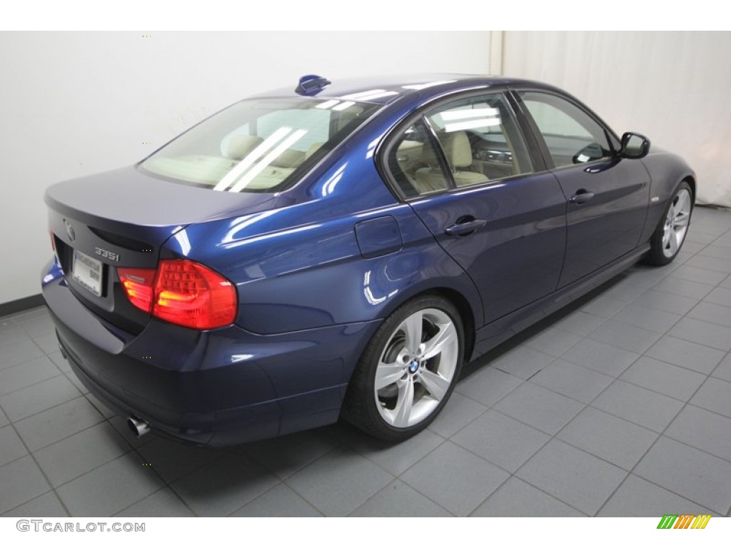 2011 3 Series 335i Sedan - Deep Sea Blue Metallic / Beige photo #11