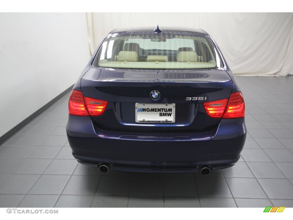 2011 3 Series 335i Sedan - Deep Sea Blue Metallic / Beige photo #12