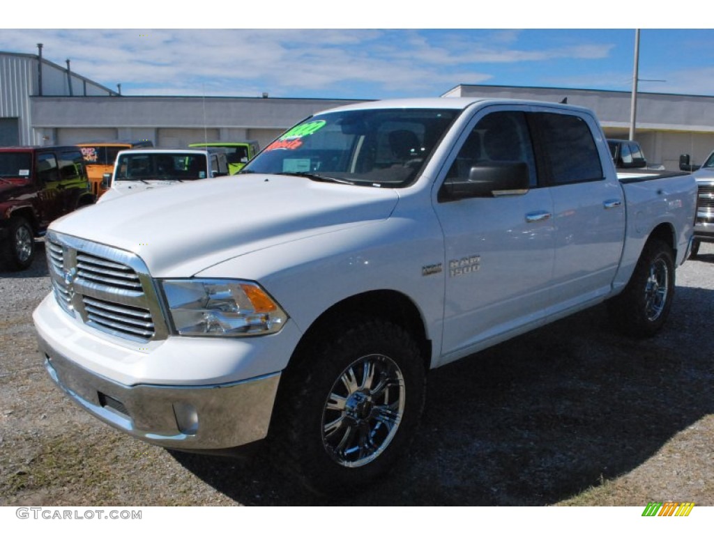 2013 1500 Big Horn Crew Cab 4x4 - Bright White / Canyon Brown/Light Frost Beige photo #1