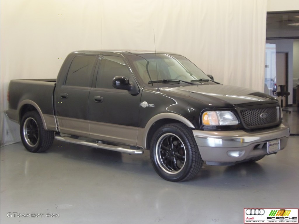 2003 F150 King Ranch SuperCrew - Black / Castano Brown Leather photo #3