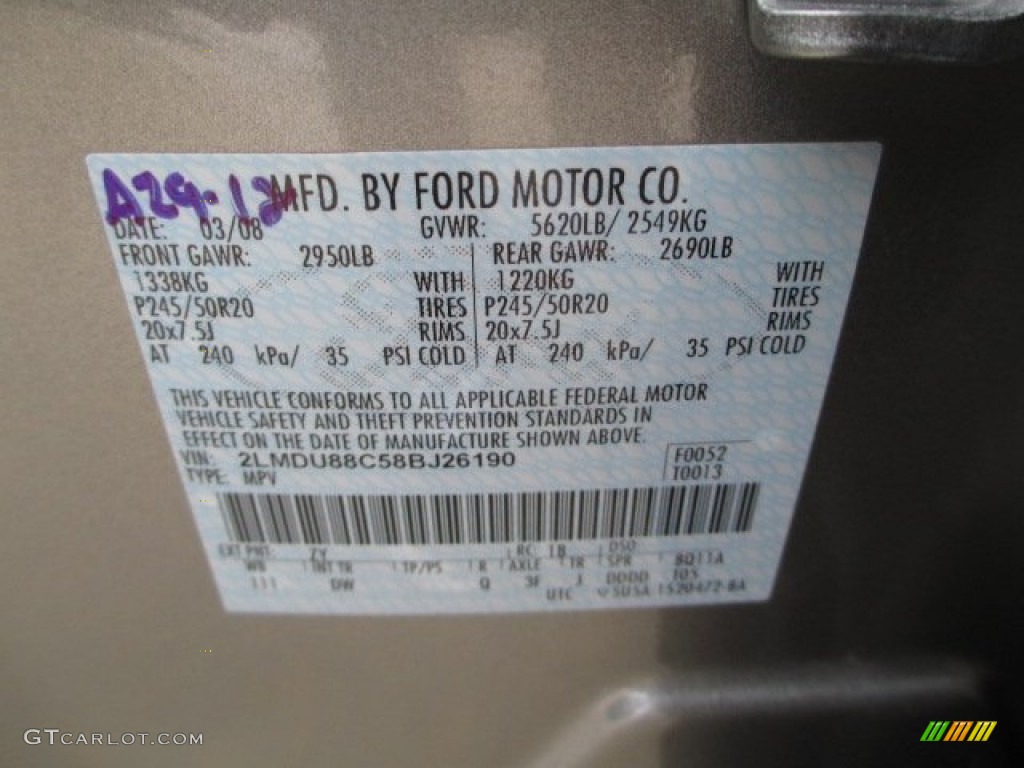 2008 MKX AWD - Vapor Silver Metallic / Charcoal Black photo #47