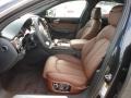 2013 Audi A8 Nougat Brown Interior Front Seat Photo
