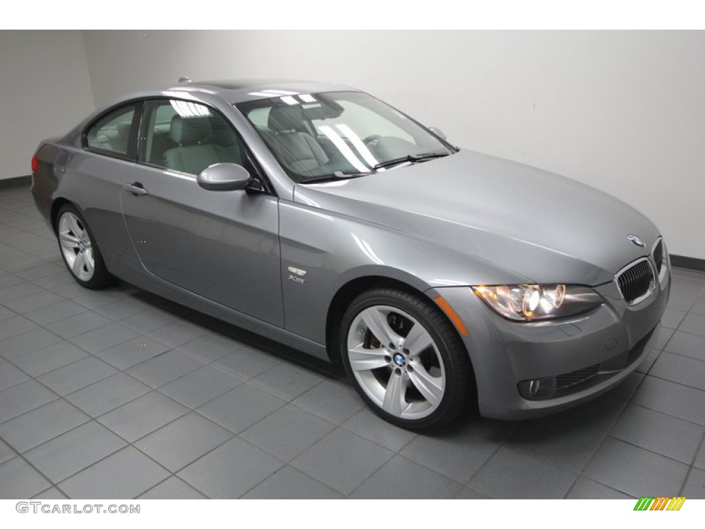 2009 3 Series 335xi Coupe - Space Grey Metallic / Grey photo #8