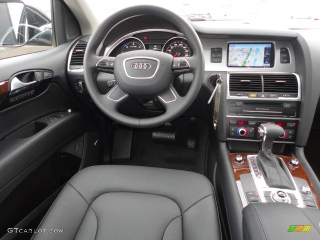 2013 Audi Q7 3.0 TFSI quattro Black Dashboard Photo #75498787