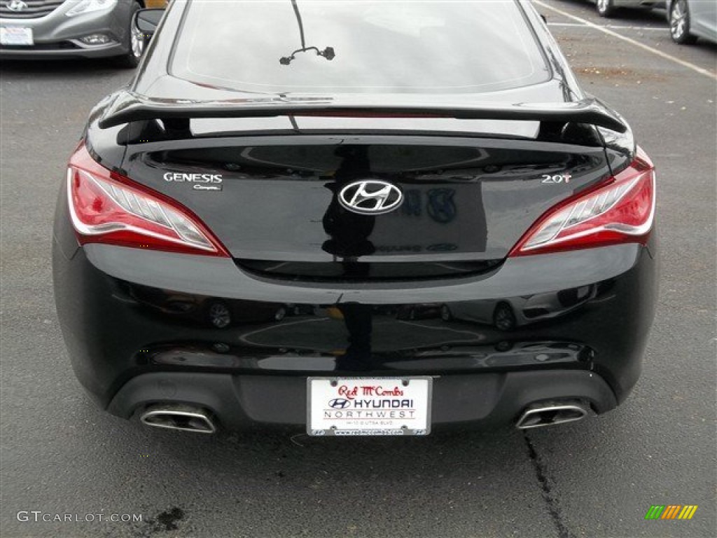 2013 Genesis Coupe 2.0T - Black Noir Pearl / Black Cloth photo #2