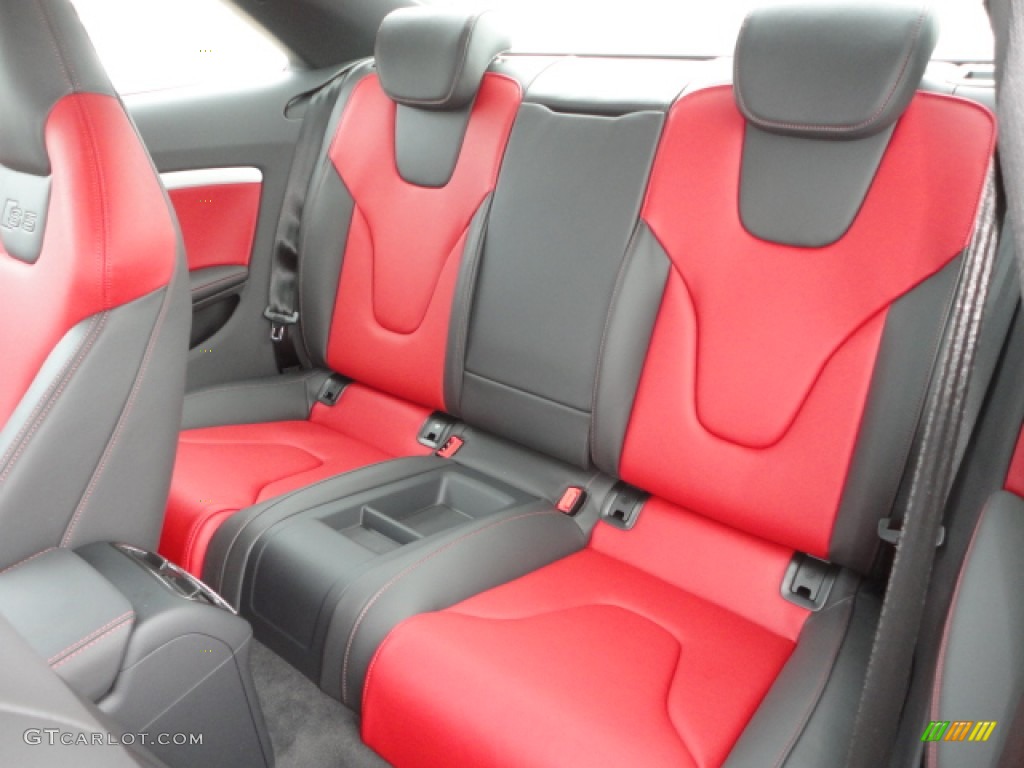 Black/Magma Red Interior 2013 Audi S5 3.0 TFSI quattro Coupe Photo #75500008