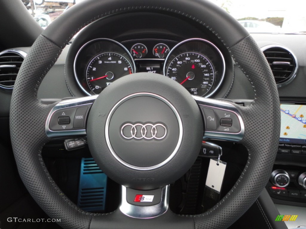 2013 Audi TT 2.0T quattro Roadster Black Steering Wheel Photo #75500677