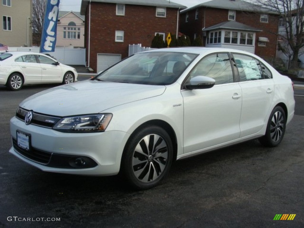 Oryx White 2013 Volkswagen Jetta Hybrid SEL Premium Exterior Photo #75500699