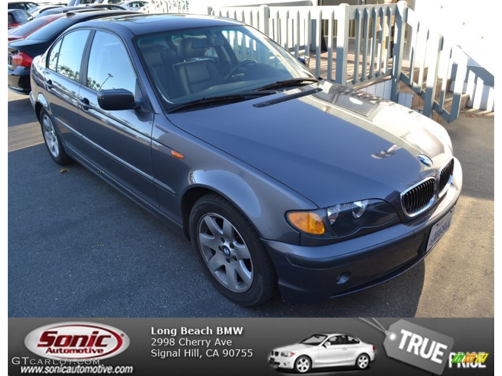 2002 3 Series 325i Sedan - Steel Grey Metallic / Black photo #1