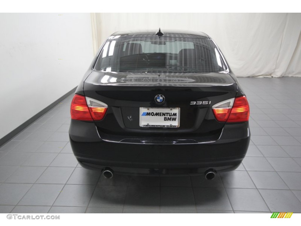 2008 3 Series 335i Sedan - Black Sapphire Metallic / Black photo #12